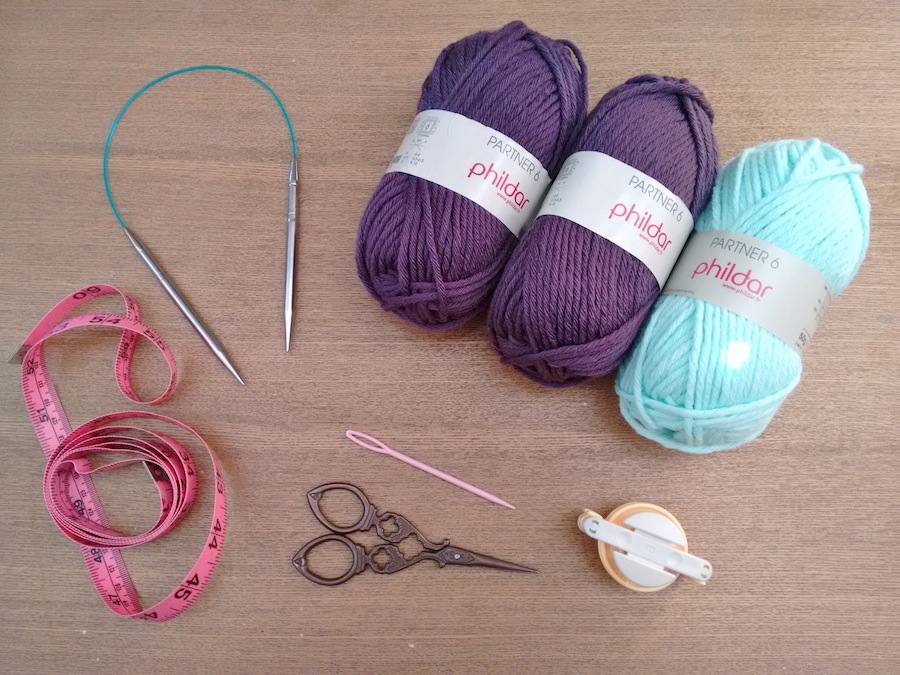 00. Punto tejer paso a paso tutorial gorro y bufanda para bebé - Materiales
