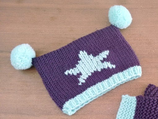 Punto tejer paso a paso tutorial conjunto gorro y bufanda para bebé trizas y trazos gorro