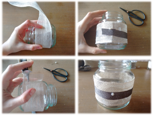 01 Tutorial cómo adornar velas cintas trizas y trazos - vela 1
