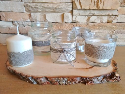 Tutorial cómo adornar velas cintas trizas y trazos
