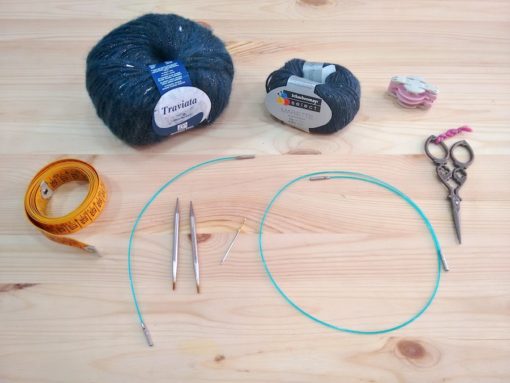 Punto tejer paso a paso tutorial boina calada trizas y trazos materiales