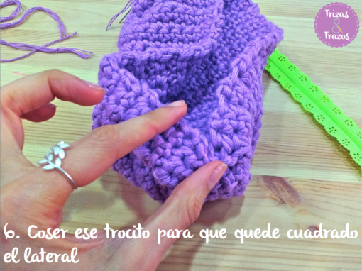 Estuche de ganchillo natura xl dmc trizas y trazos cecilia garcia rodrigo 06. Coser ese trocito