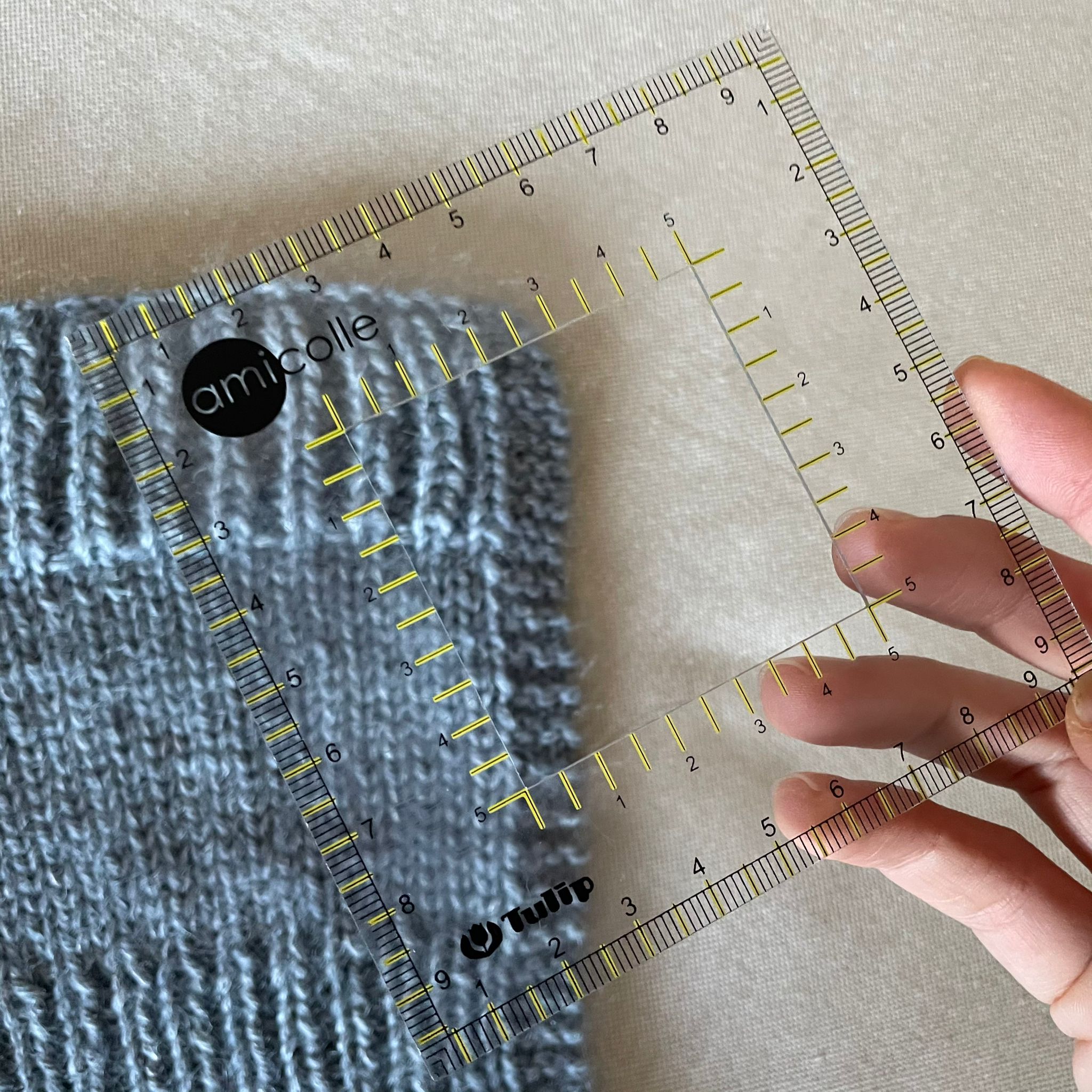 Reglas de muestras y calibres de agujas